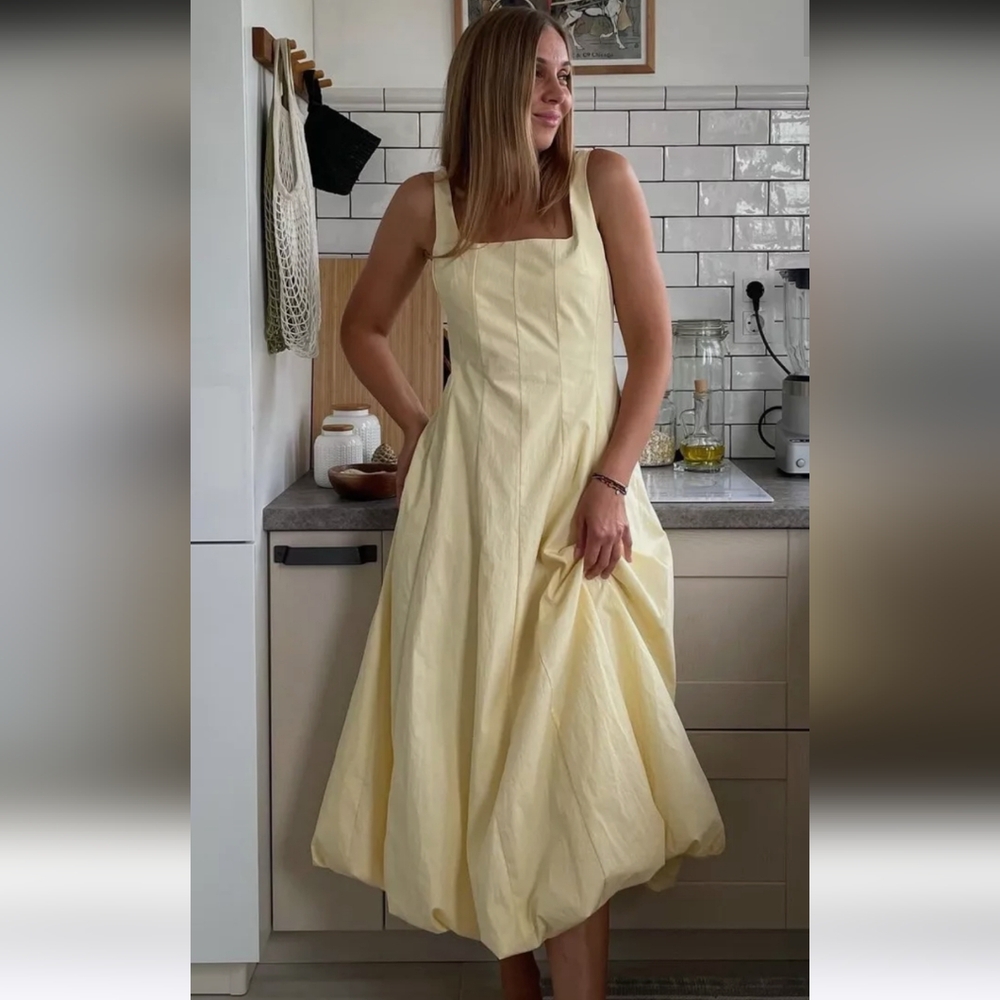 BNWT! Zara BALLOON MIDI DRESS ZW COLLECTION